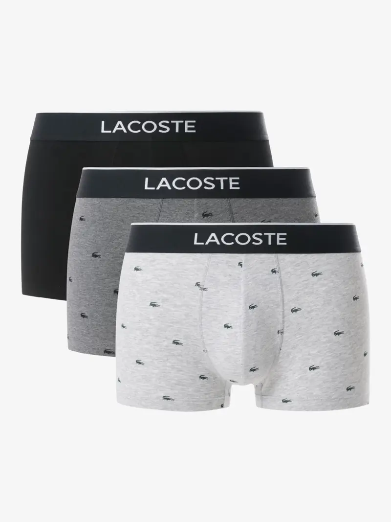 Lot de 3 boxers Lacoste gris