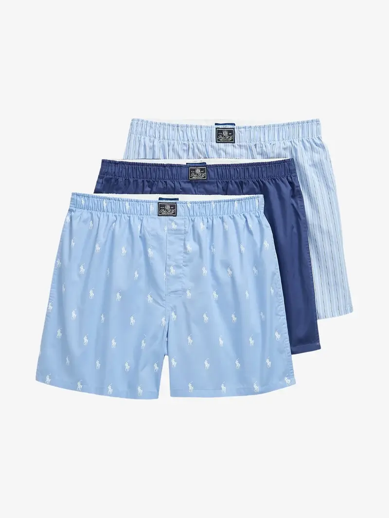 Lot de 3 boxers Ralph Lauren bleus