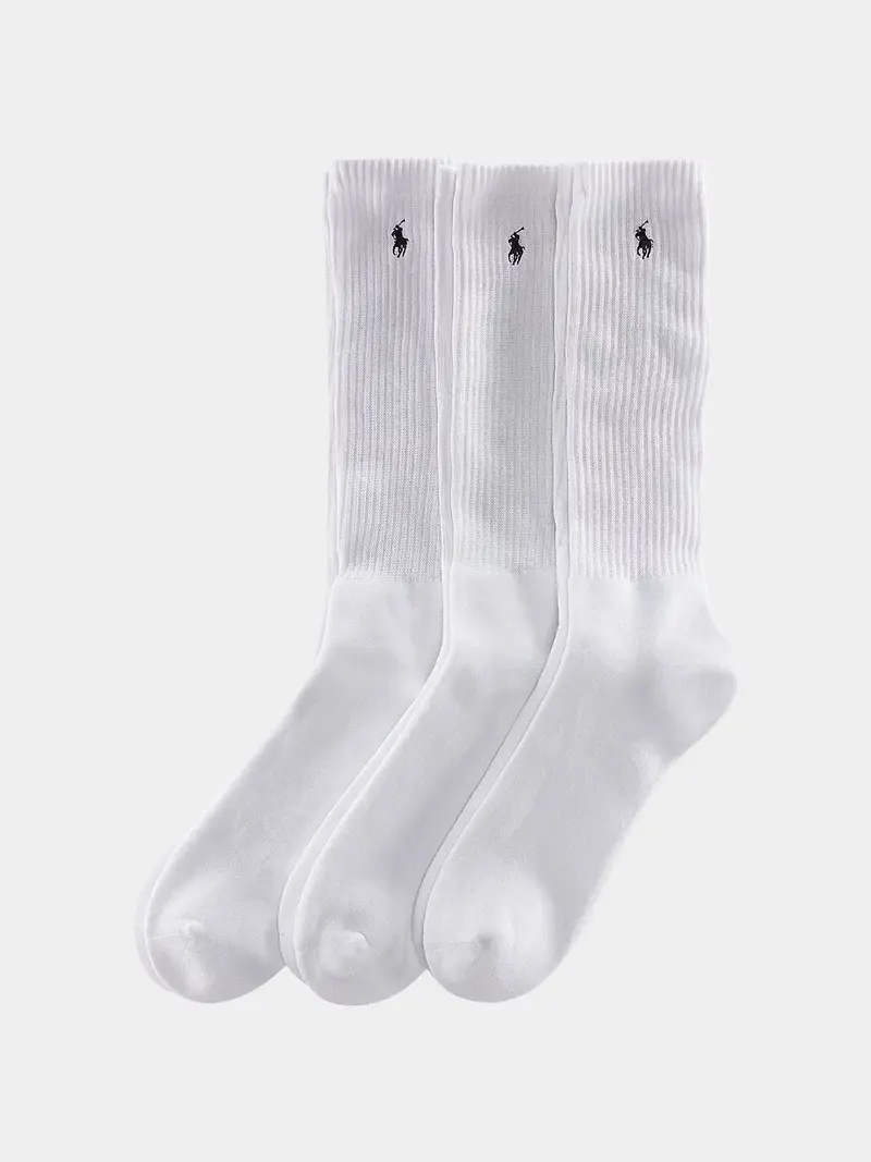 Lot de 3 paires de chaussettes Ralph Lauren blanches