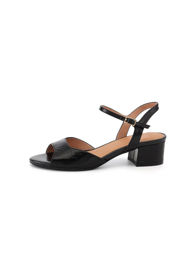LOUCIA - Sandales à Talons en Cuir Noir