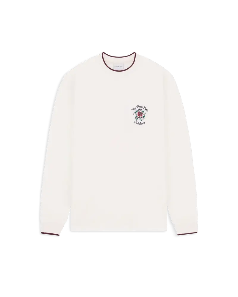 Manches Longues Slogan Rose