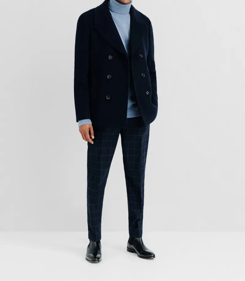 Manteau caban 6 boutons marine