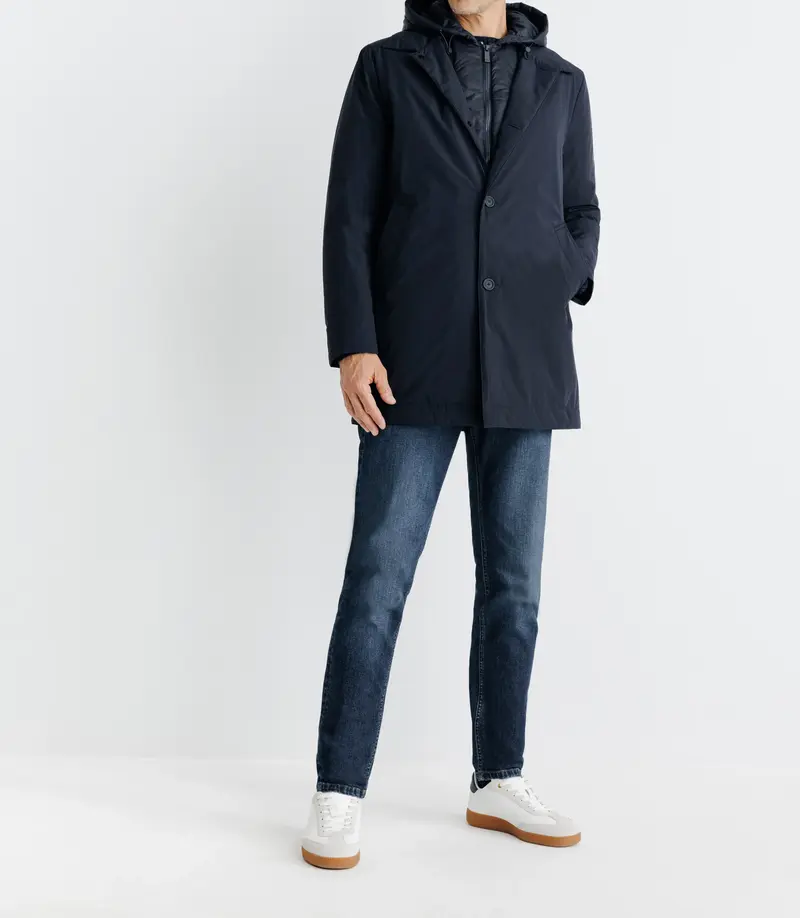 Manteau coupe-vent marine