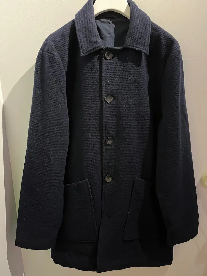 Manteau en laine marine