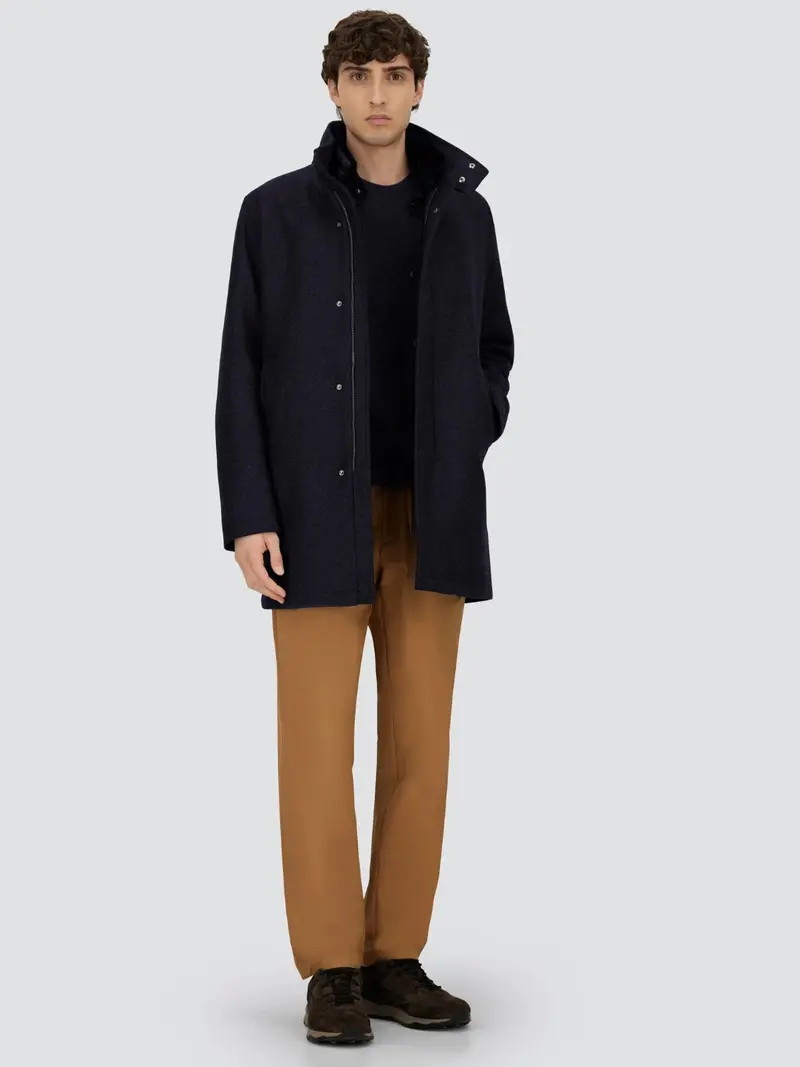 Manteau Herno marine en laine