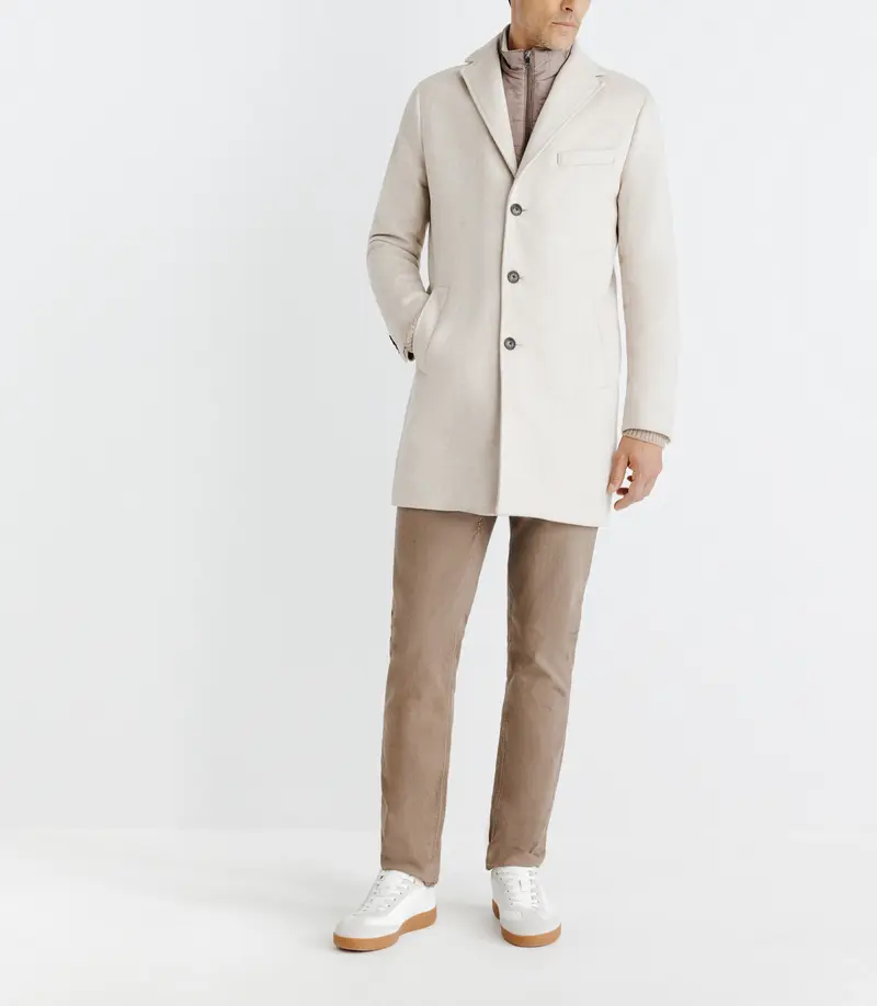 Manteau ville parementure beige