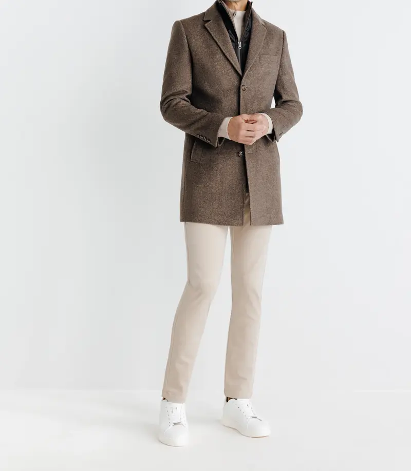 Manteau ville parementure chataigne