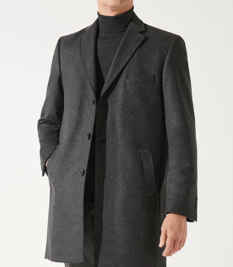 Manteau ville parementure gris