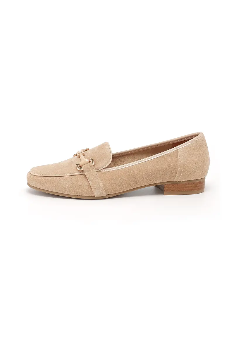 MARCIA - Mocassin en cuir Beige