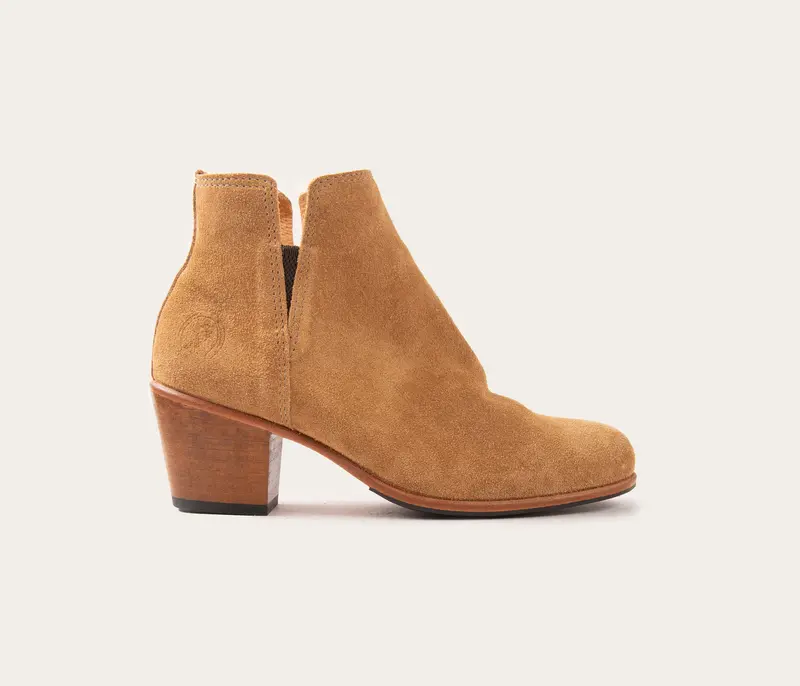 Marion bottine Velours Havane - Prix Doux