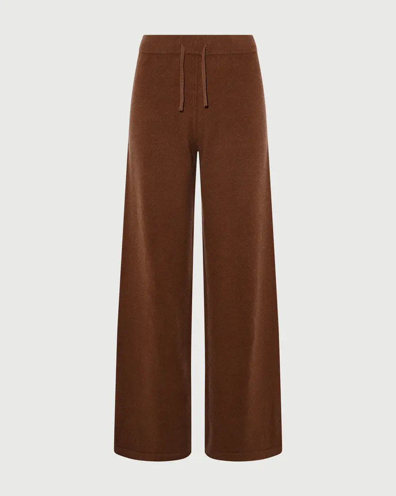 Merino knit wide leg trousers