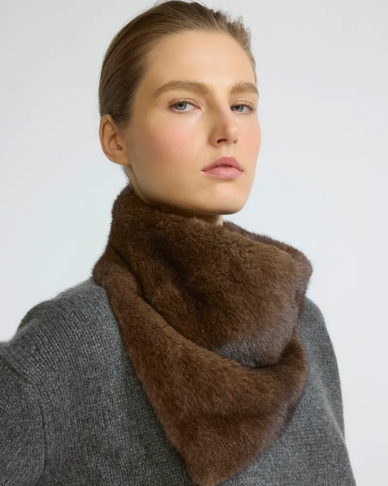 Mink fur bandana