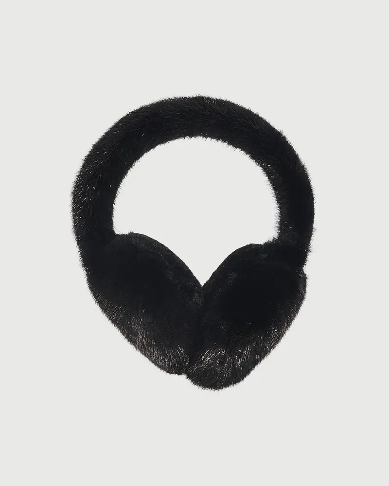 Mink fur earmuffs