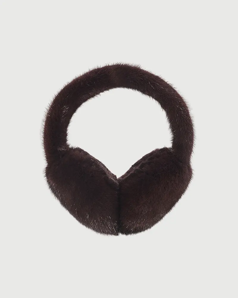 Mink fur earmuffs