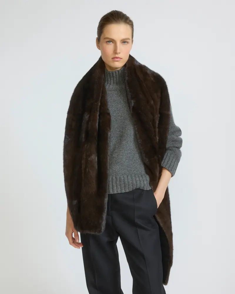 Mink fur scarf
