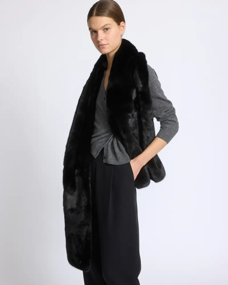 Mink fur scarf