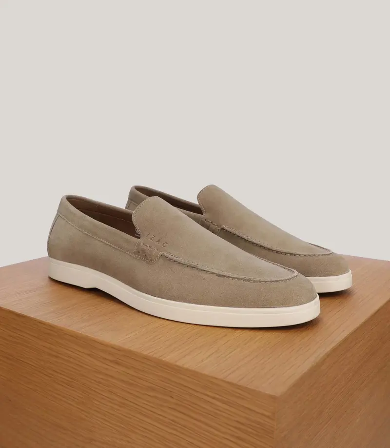 Mocassin casual en suède  beige