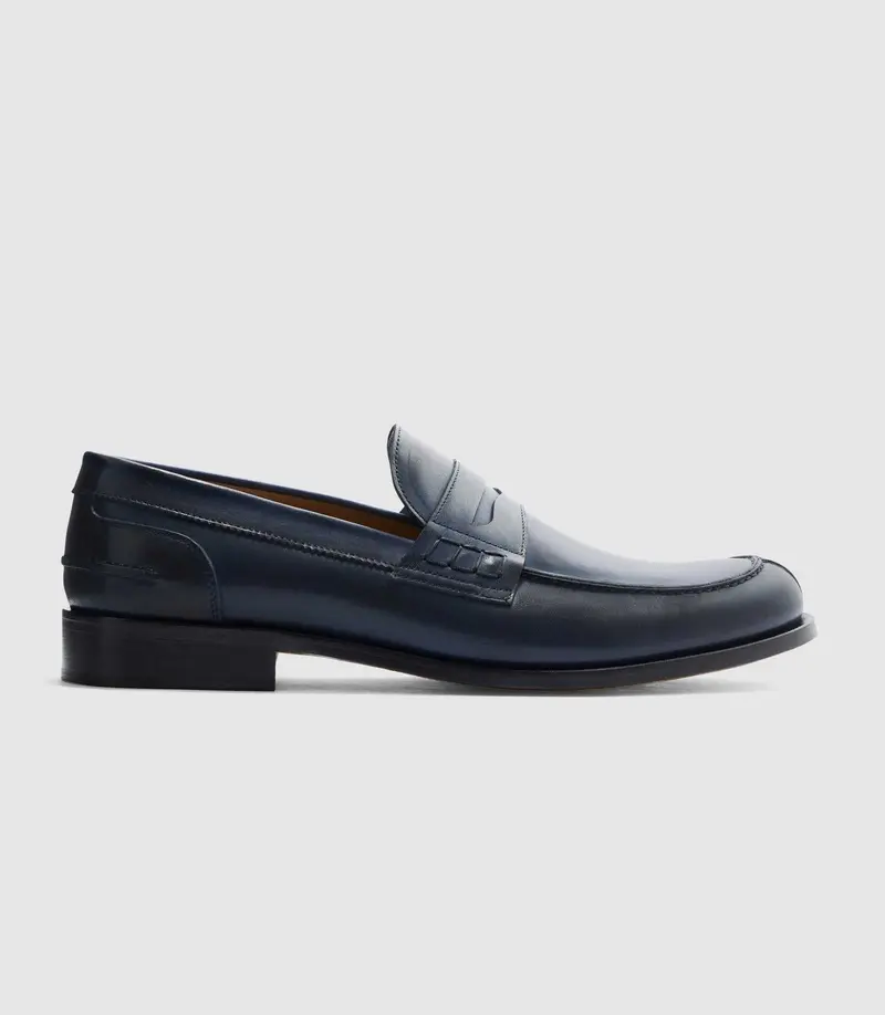 Mocassin couture marine "Erasmus"