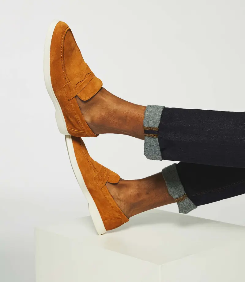 Mocassin en daim ocre EMILE