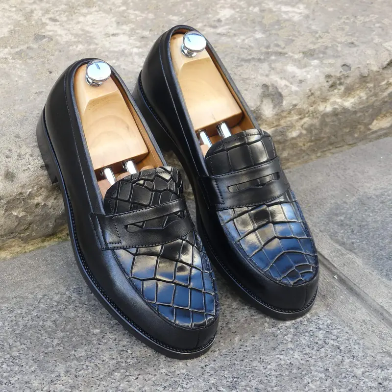 Mocassin Homme Cuir Croco - Nelson III