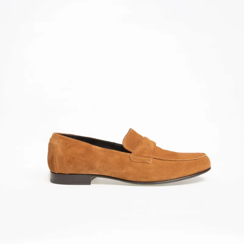 Mocassin Serge en veau velours camel