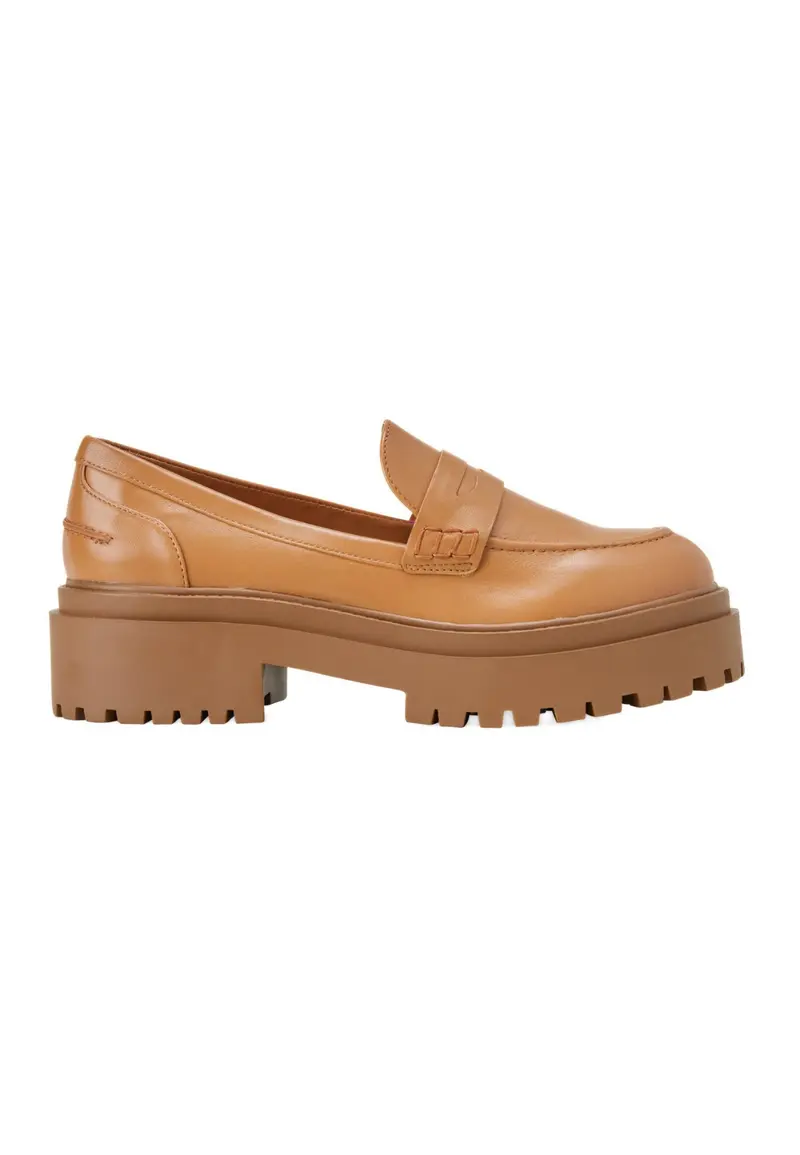 Mocassins Cuir Semelle Chunky — Mangárá