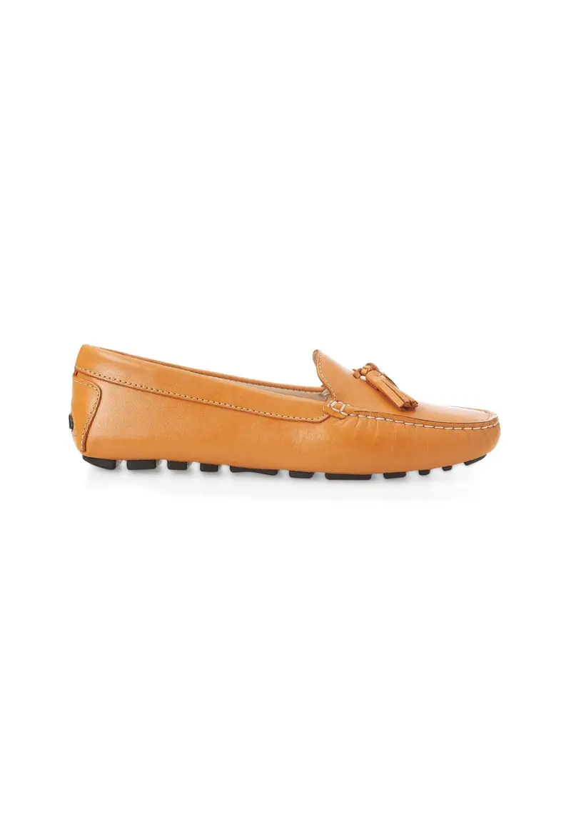Mocassins Cuir Veau Pompon — Mangará