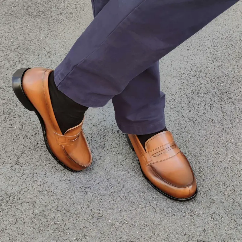 Mocassins Homme Cuir Camel - Nelson