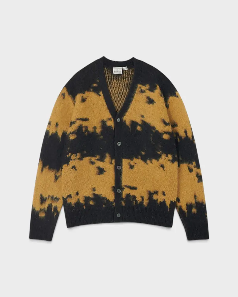 Mohair Splatter Cardigan Safron Splatter