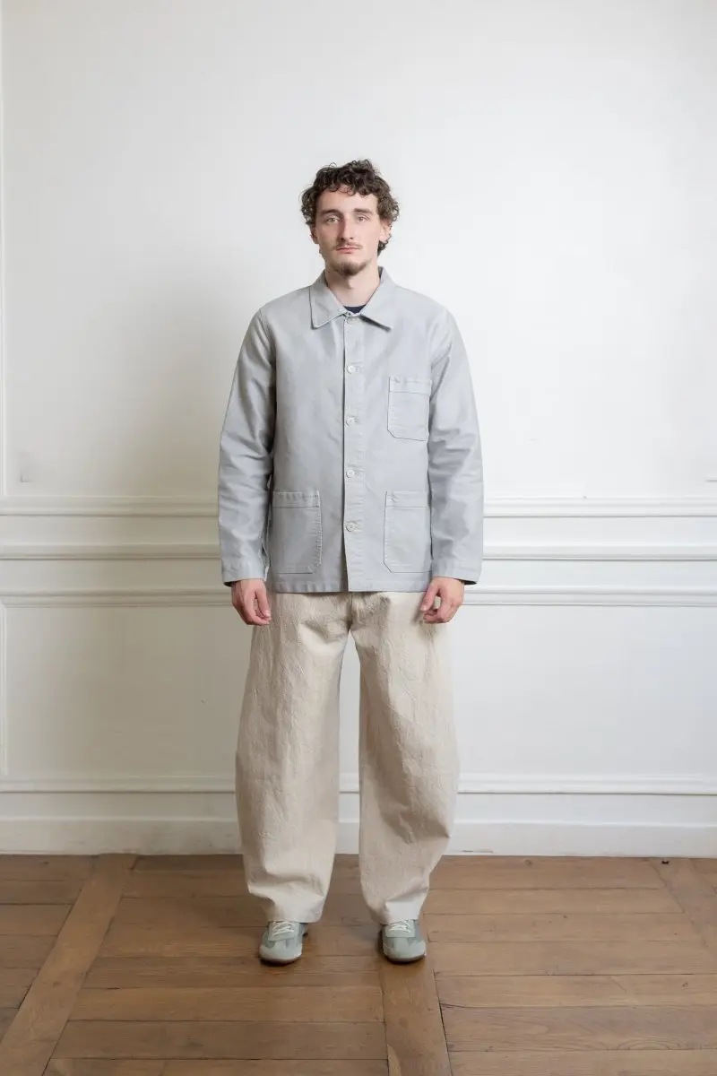 MOLESKIN WORK JACKET LIGHT GREY