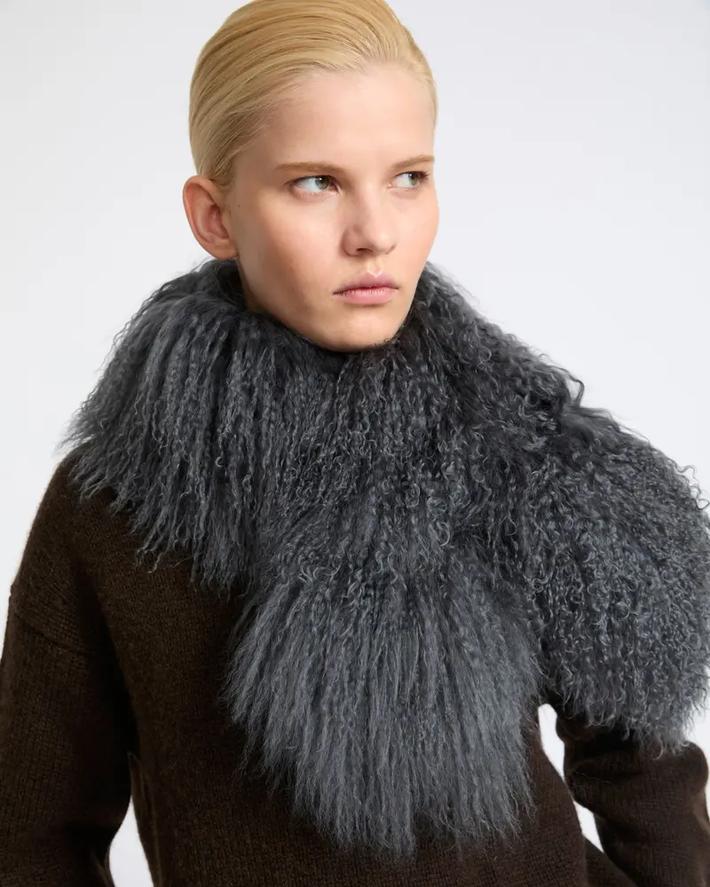 Mongolian shearling scarf