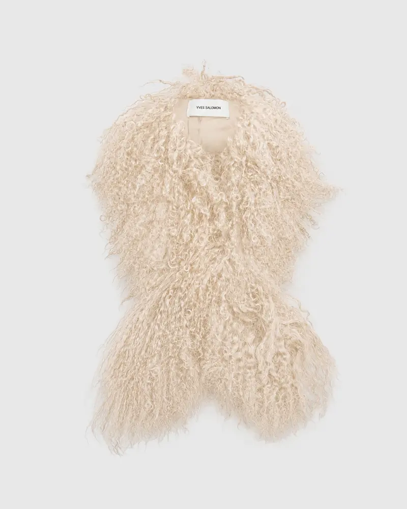 Mongolian shearling scarf