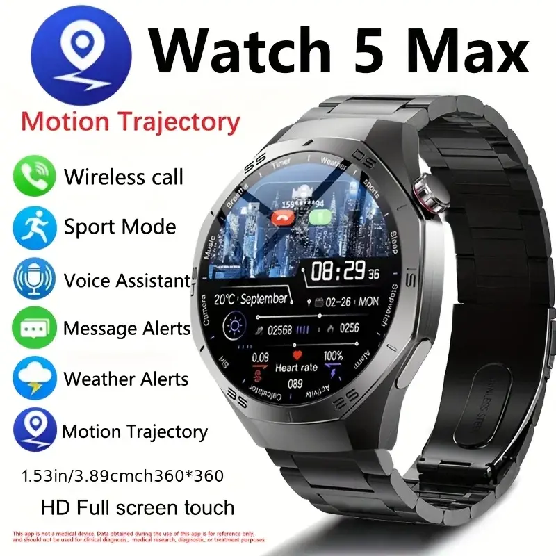 Montre Connectée AMOLED GPS – Appels Bluetooth – Étanche IP68