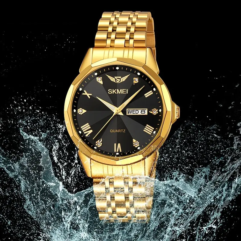 Montre Homme Bracelet Acier Inoxydable – Calendrier, Casual & Étanche