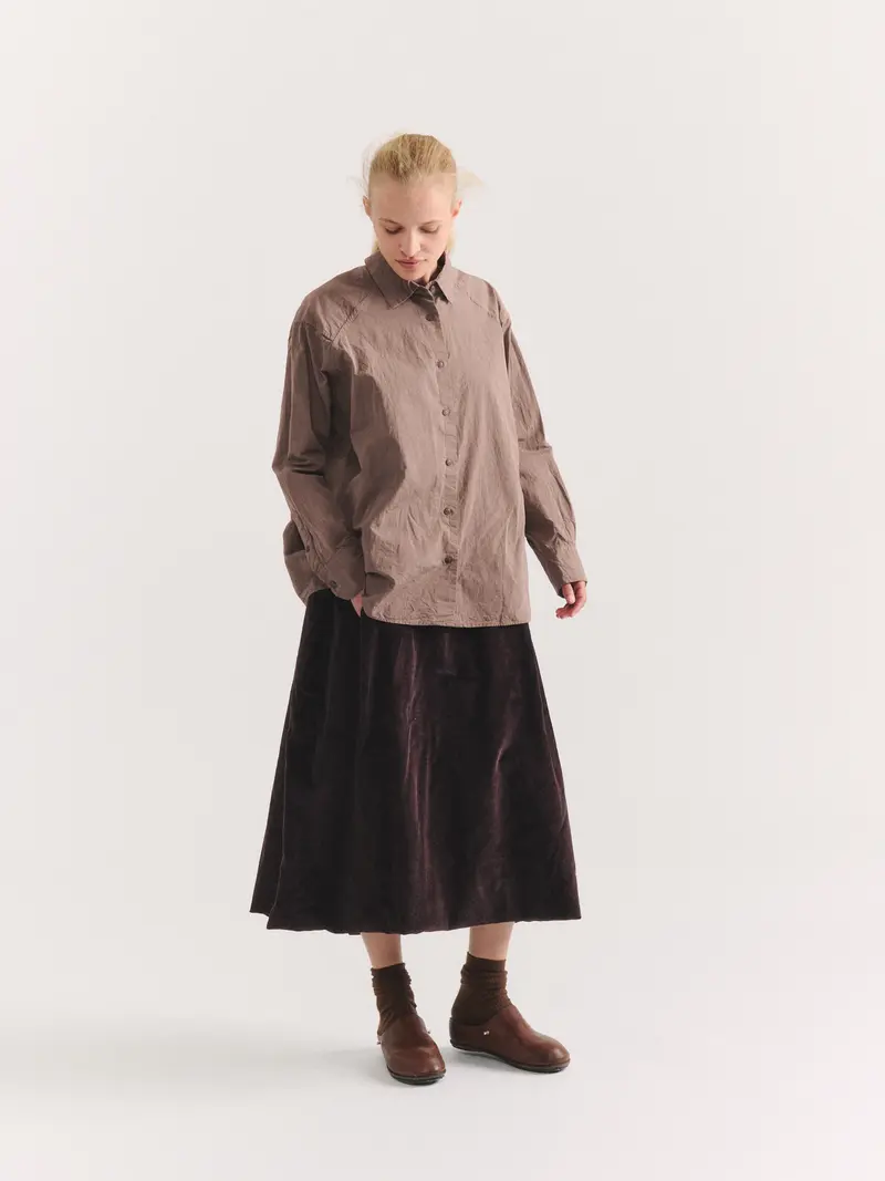 MOON SKIRT - H CORD - BROWN