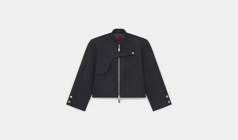 MOSHUI BLACK  EMIN CROP JACKET