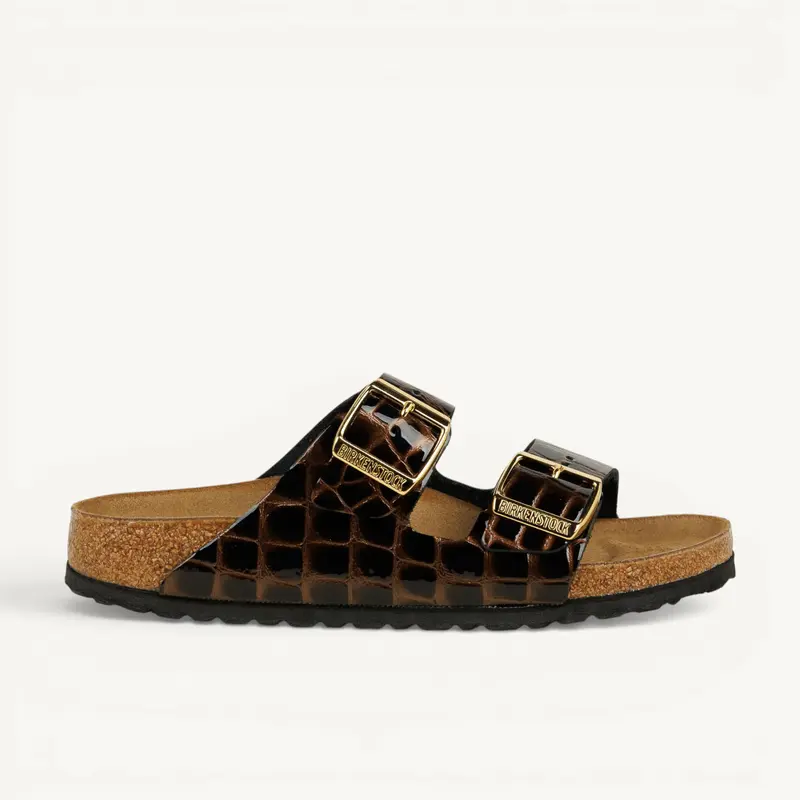 Mules ARIZONA LENA LEATHER BLACK BIRKENSTOCK Femme Marron