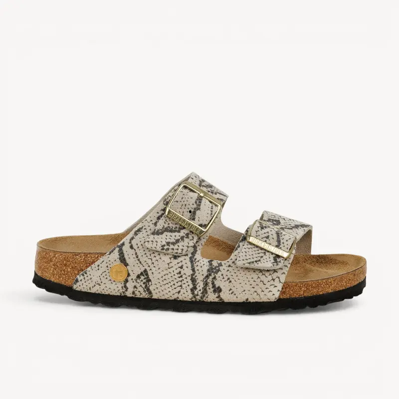 Mules ARIZONA RIVET LOGO SNAKE OYSTER BIRKENSTOCK Femme Beige