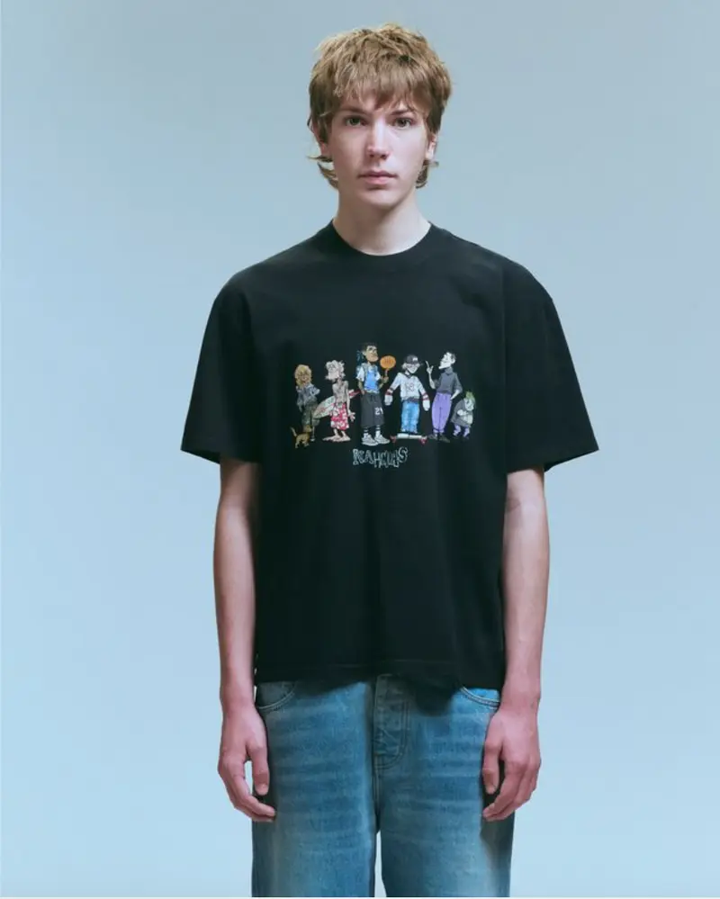Nahmias cartoon warning boxy tee