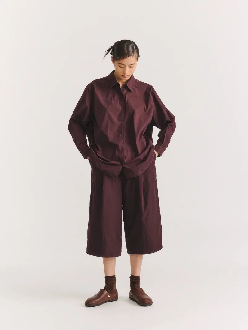 NAOMI SHIRT - L COT - BURGUNDY