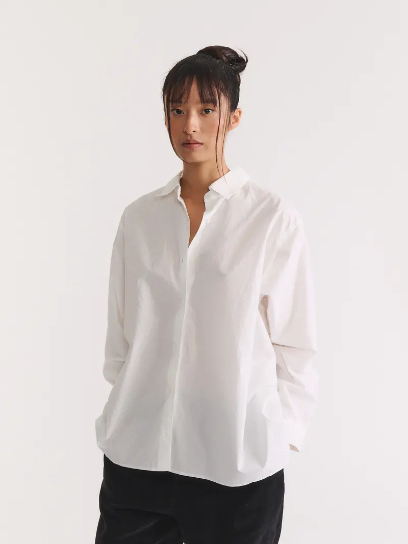 NAOMI SHIRT - L COT - WHITE