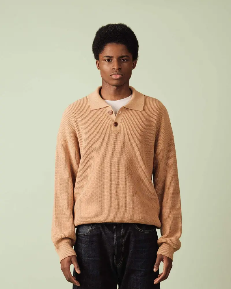 Nitto knitwear - DJIVAN Polo - Camel