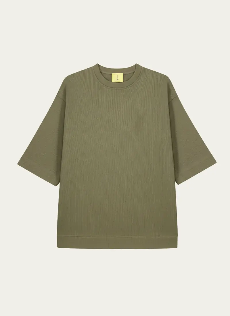 Nitto knitwear - Vahé manches courtes - Kaki