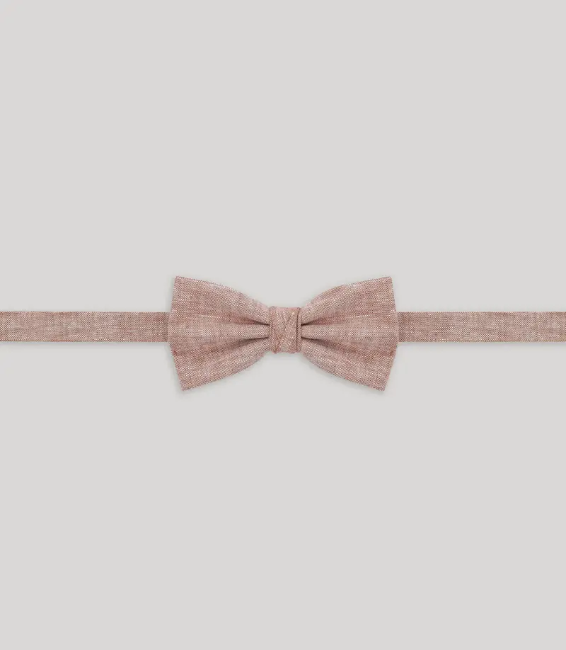 Nœud papillon 100% lin orange