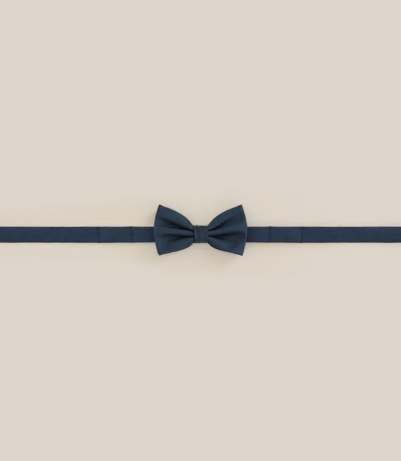 Noeud papillon 100% soie bleu canard