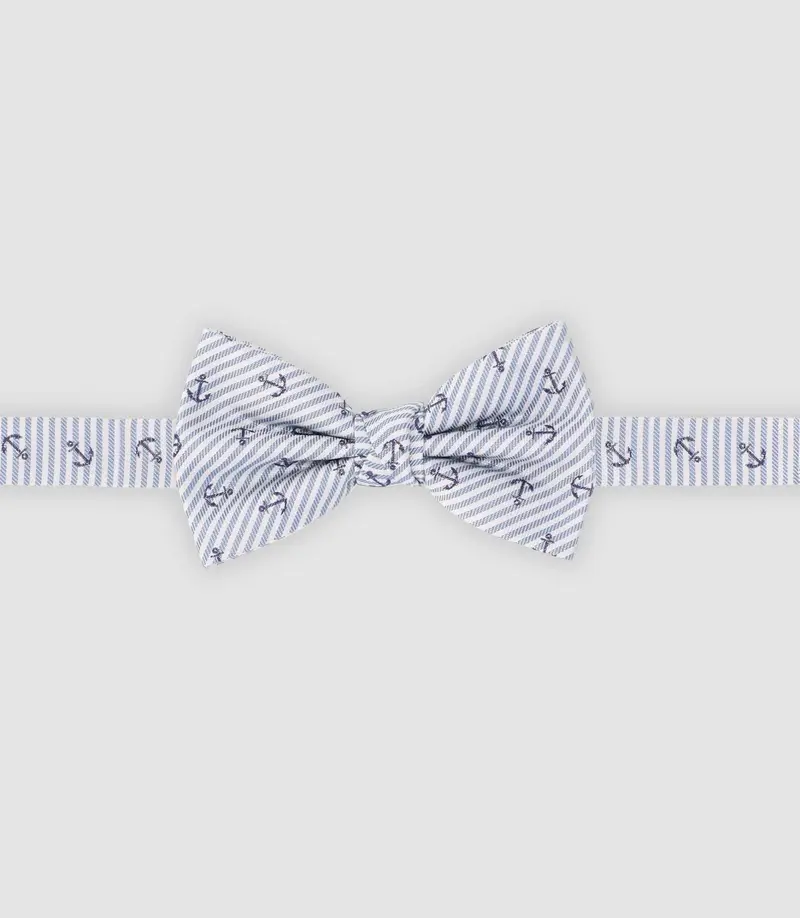 Nœud papillon à motifs bleu