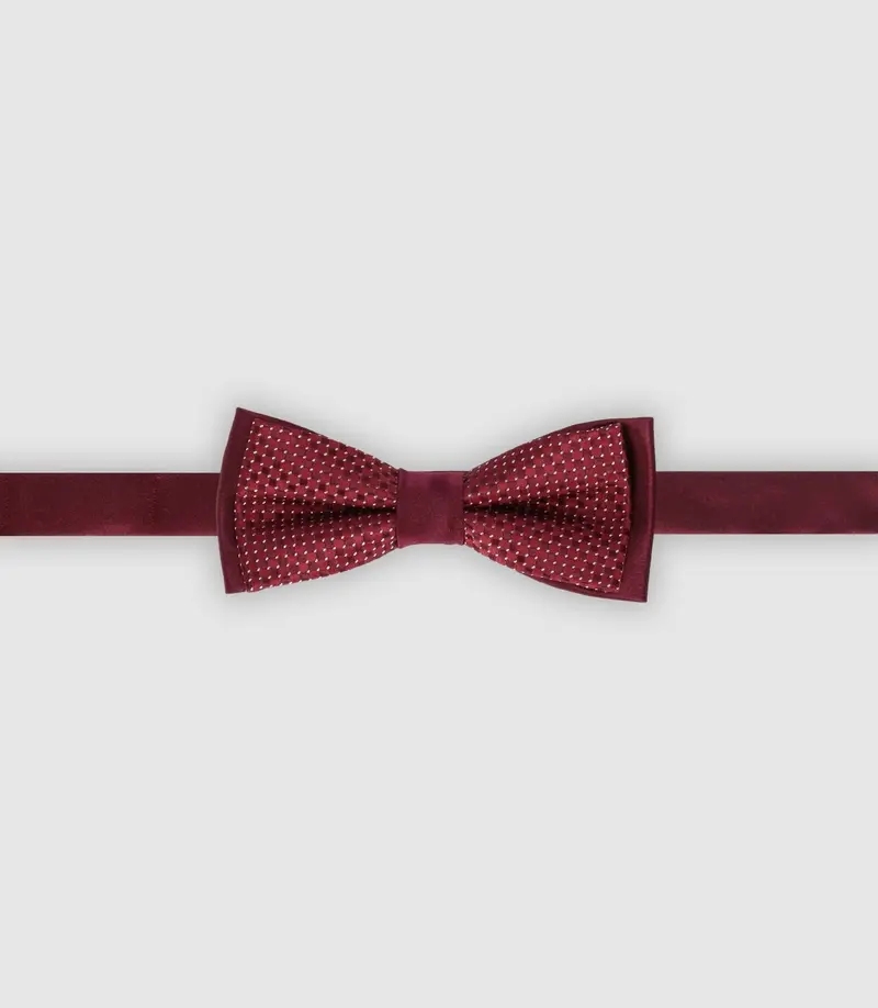 Nœud papillon à motifs bordeaux