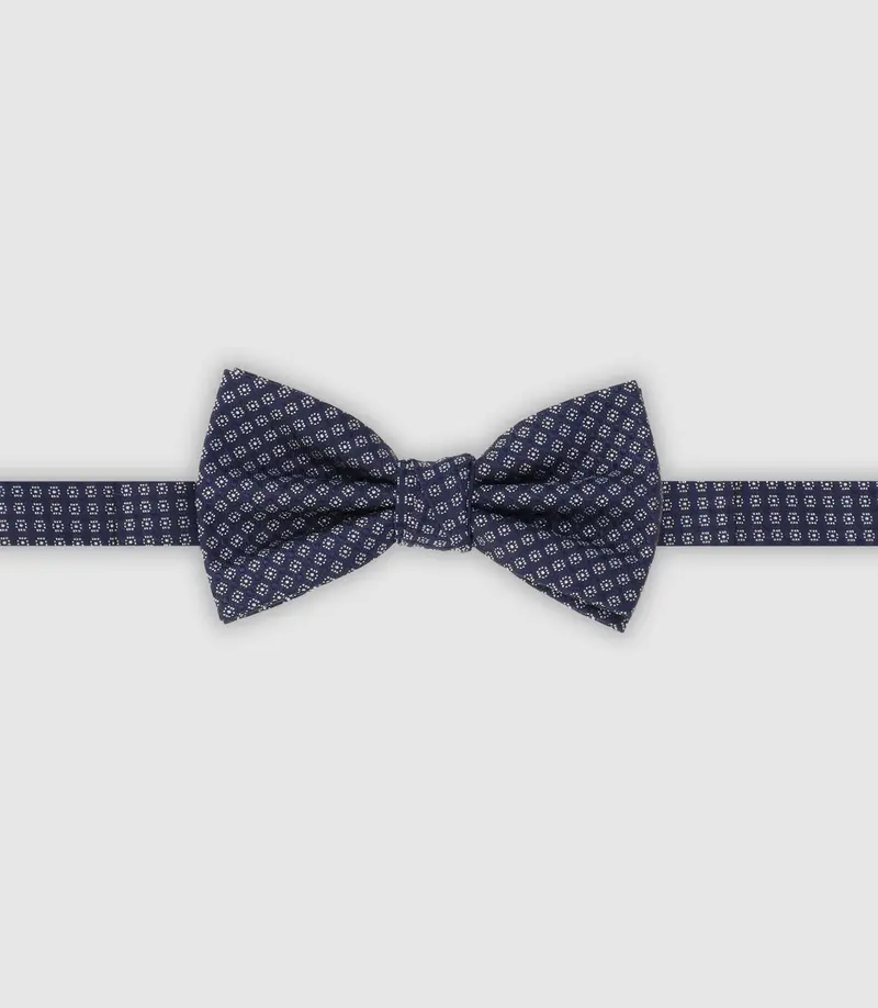 Nœud papillon à motifs marine