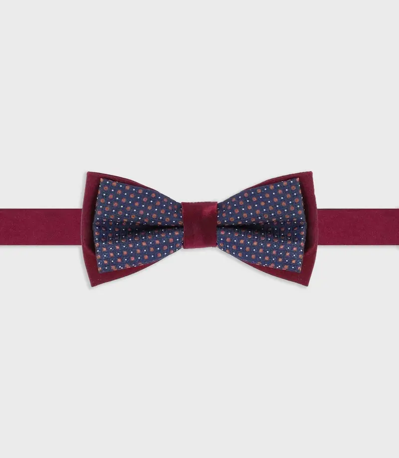 Noeud papillon duo marine bordeaux NPDUOTOM