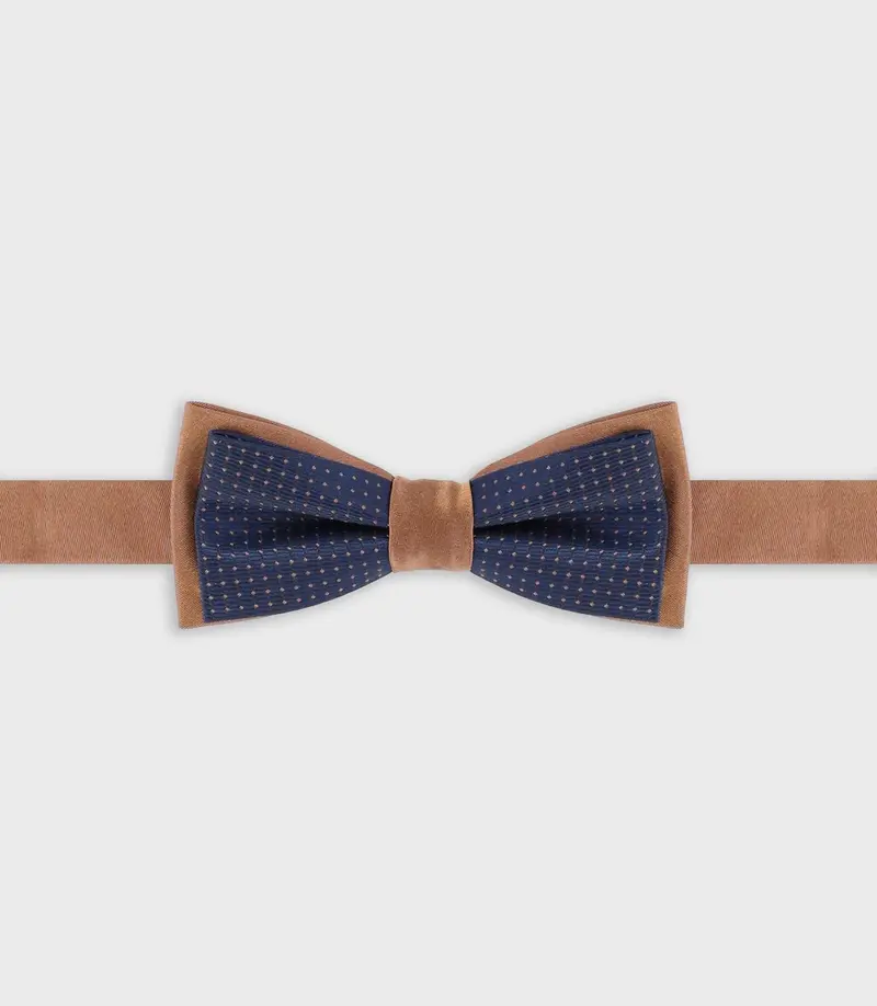 Noeud papillon duo marine marron NPDUOTHIMEO
